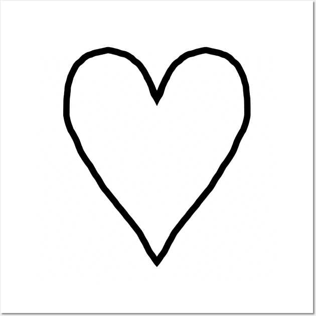 Heart Outline Wall Art by ellenhenryart